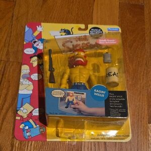The Simpsons Ragin' Willie Action Figure - Yellow. By Playmates